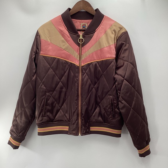 Classic Rock Couture Brown Sugar Rising Sun Bomber Jacket - Picture 1 of 13